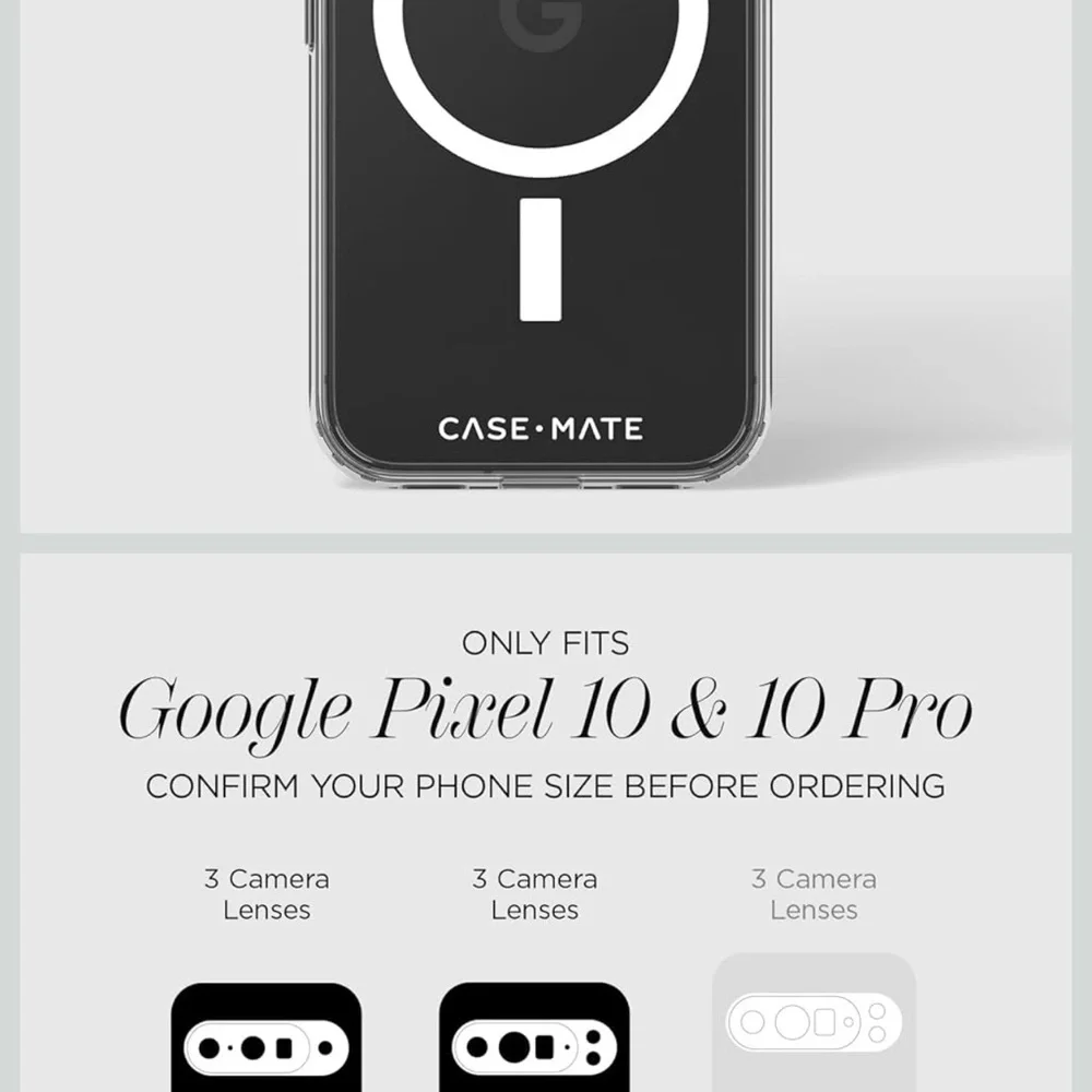 Case-Mate Black and Clear Magnetic Case for Google Pixel